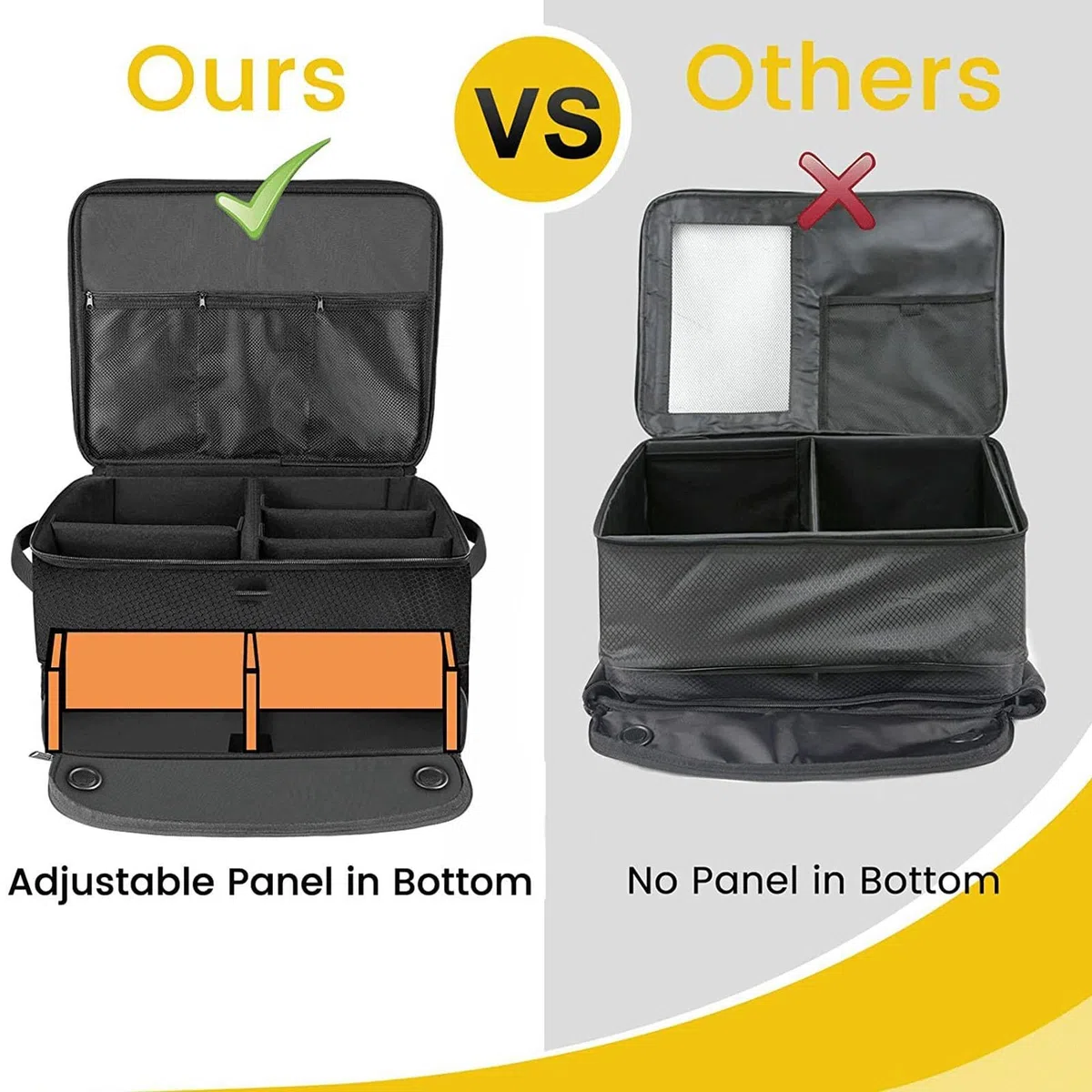 Organizador De Baúl De Golf, Caja De Almacenamiento De Golf, Organizador De Baúl De Golf, Casillero De Golf Impermeable Para Autocon Compartimento Ventilado Separado, Plegable Cuando No Esté En Uso