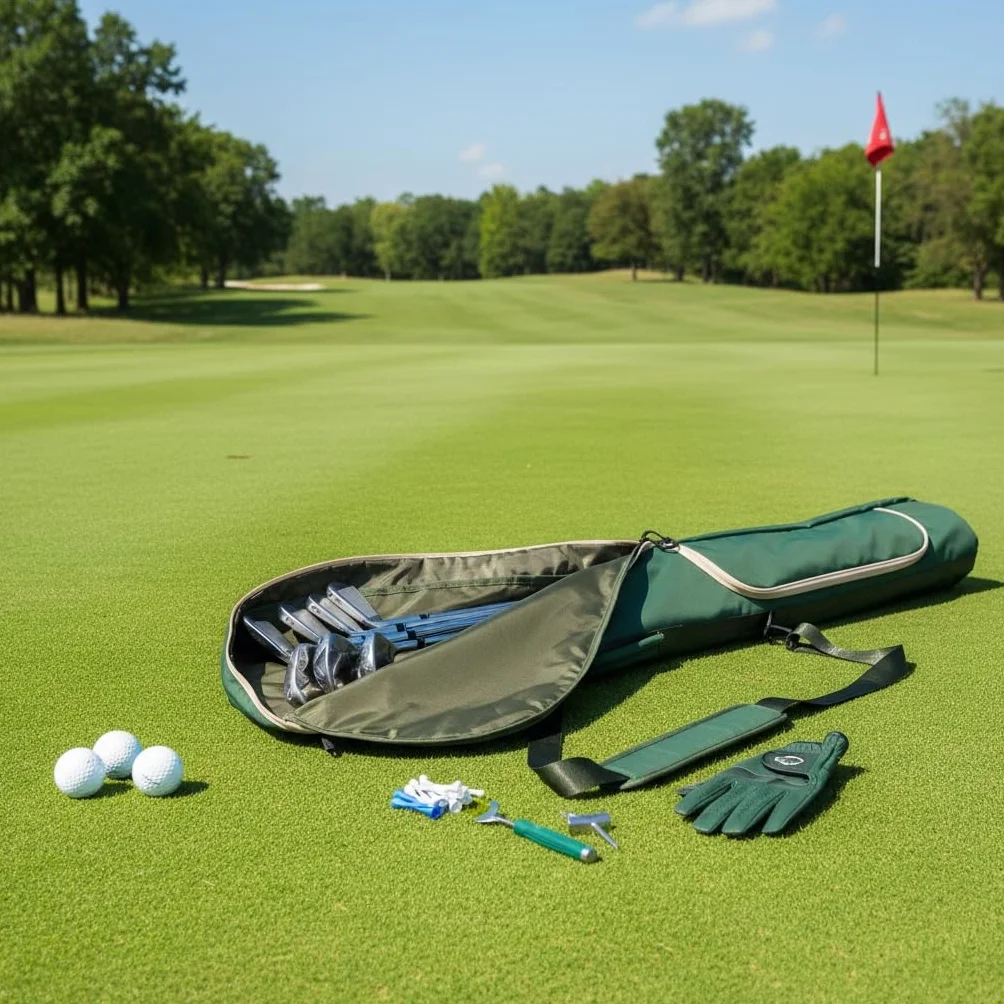 TOURBON Bolsa de Golf portátil de Nailon Plegable para Viajes