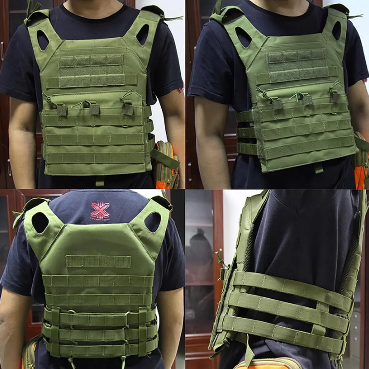 Chaleco Tácticos Ligero Militar Combate Camo Protección Molle Extraíble Placas para Airsoft Paintball Caza CS SWAT Juego de Guerra Deportes al Aire Libre