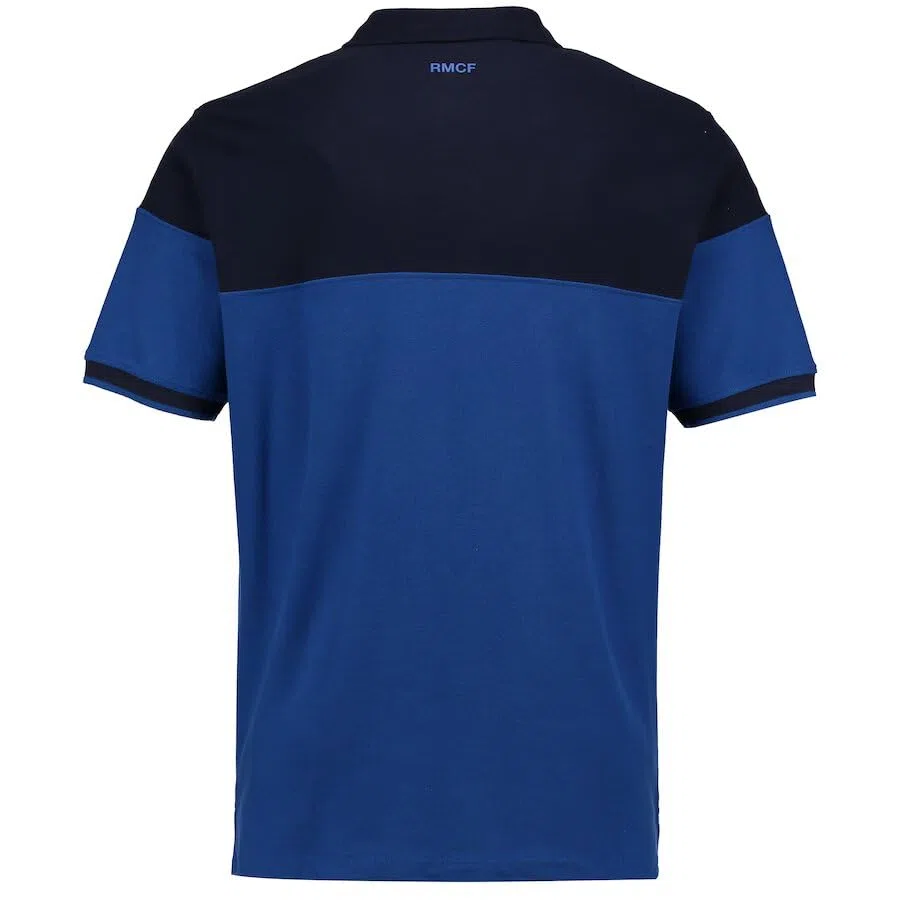 Real Madrid Polo Oficial, Camiseta Deportiva Bicolor Azul y Azul Marino, RMCF Desde 1902