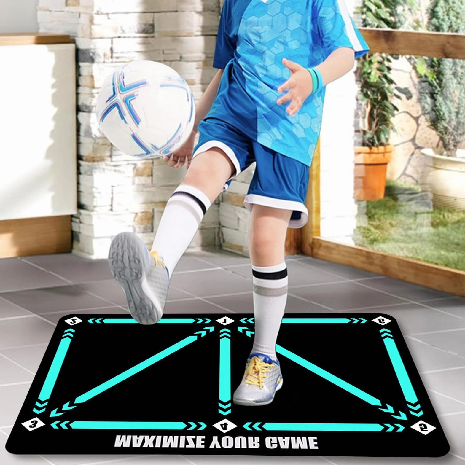 Alfombrilla de entrenamiento de fútbol antideslizante 60 x 90 cm