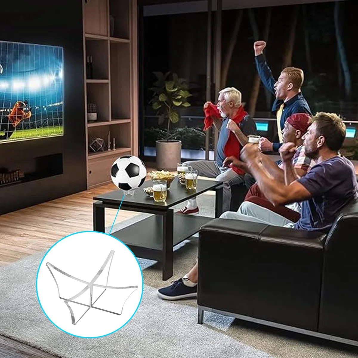 3 Soporte de Balón,Bola Acrílico Soporte,Soporte de Pelota,Soporte de Bola Transparente,Soporte Balones De Fútbol, para Fútbol, Bolos, Baloncesto, Voleibol y Balonmano