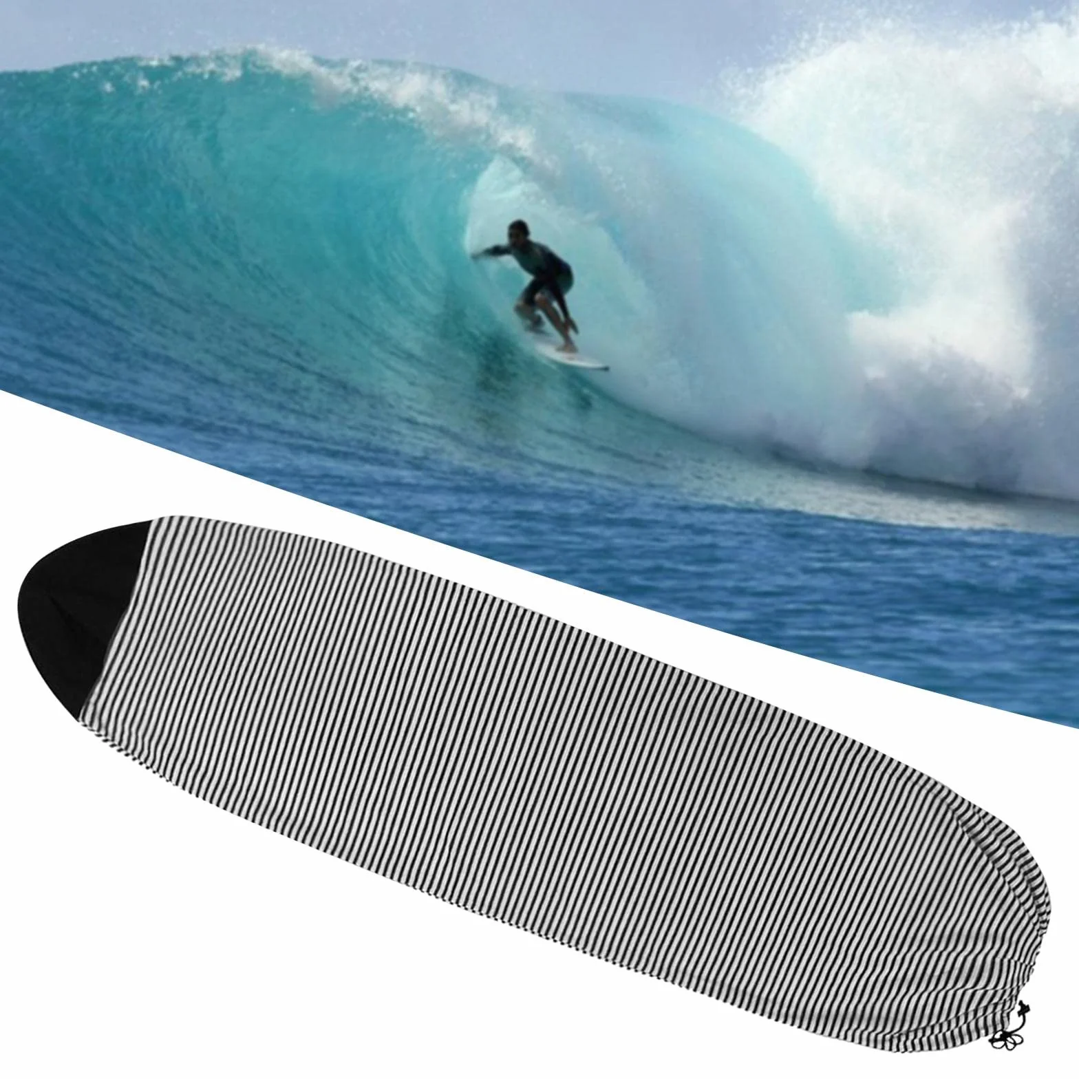 F Fityle Funda de calcetín para Tabla de Surf, Organizador de protección, Funda para Tabla de Surf para Tabla Corta