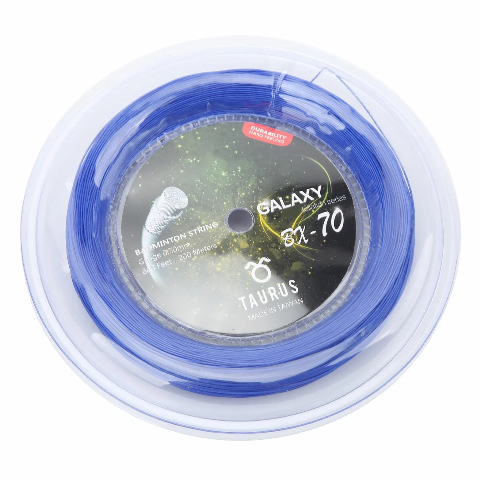 Cuerda de Bádminton POWERTI BX70 0 7mm Alta Elasticidad Nylon Multifilamento 200m Accesorio Profesional para Raquetas Entrenamiento y Competición Color Azul