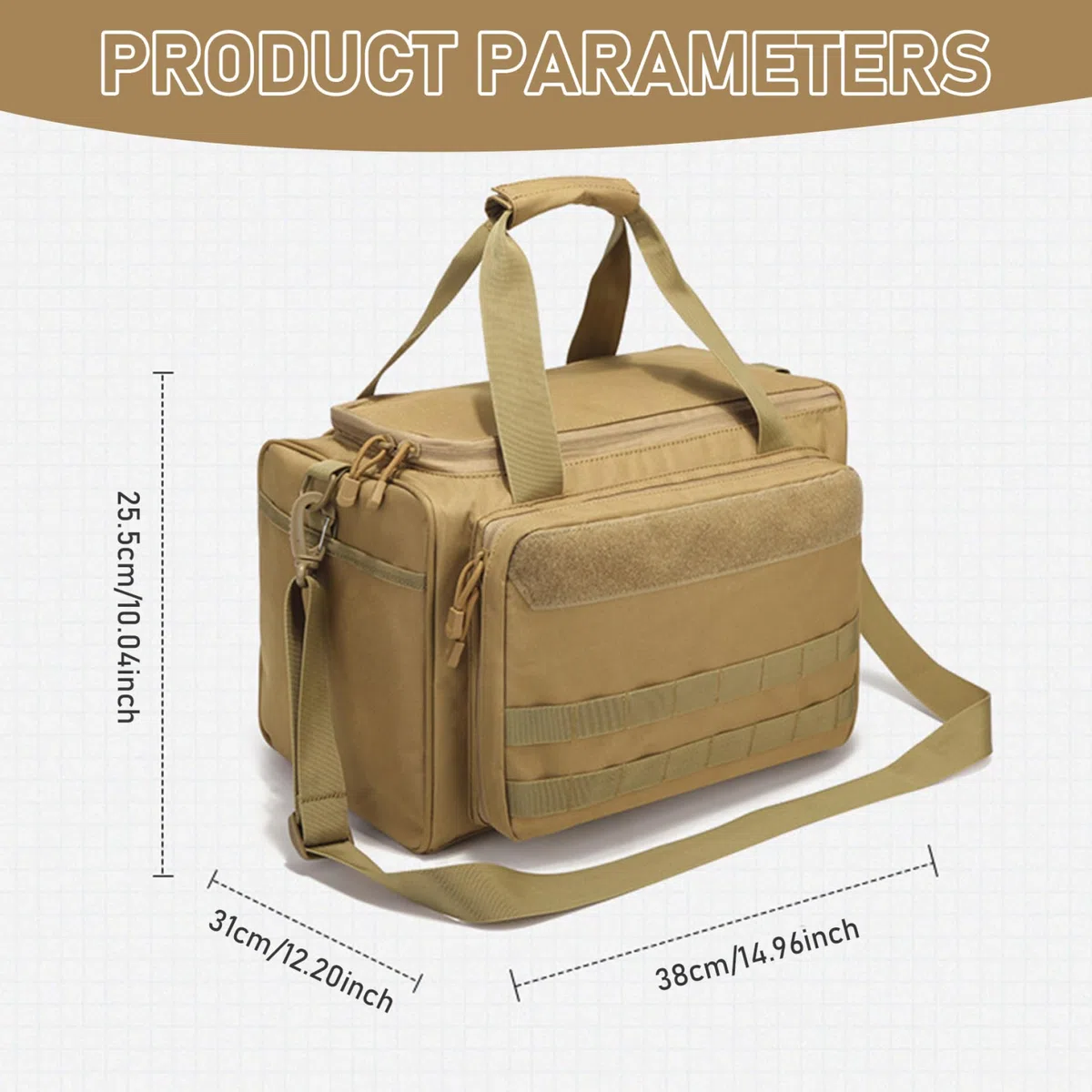 Yeory Bolsa de Gama de Armas, Bolsas de Lona de Rango de Tela de Oxford, Bolsa de Tiro de Pistola con Compartimentos, Transporte