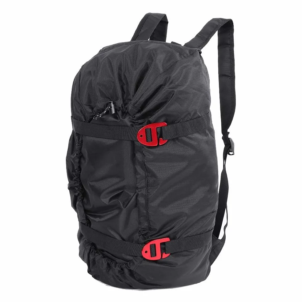 MAGT Bolsa de escalada Oxford Mochila con cuerda para montañismo al aire libre, Negro