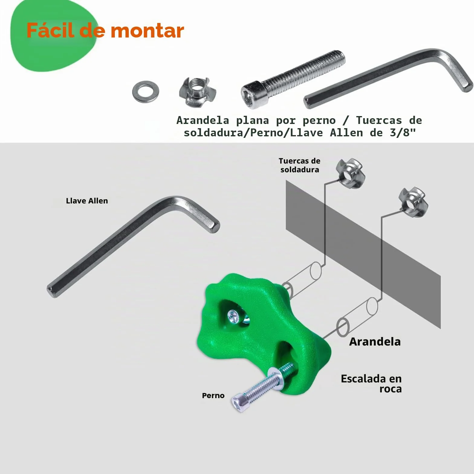 CIMOYBAI 15 Piezas de Soportes de Escalada, Piedras de Escalada para Niños al Aire Libre, Soportes de Pared de Escalada Niños con Tornillos de Fijación para Torre