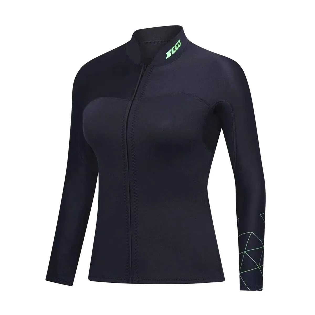 Traje de Neopreno 1.5mm/3mm Chaqueta con Cremallera - Chaqueta de Buceo de Manga Larga para Hombres y Mujeres para natación, Buceo con Tubo, Submarinismo y Surf