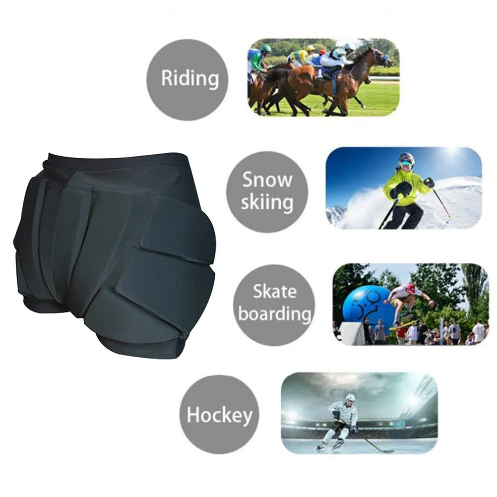 KENANLAN Almohadillas de protección de Cadera para niños, protección 3D, Pantalones Cortos Acolchados, Pantalones Cortos Acolchados Eva, protección contra Impactos, Equipo de protección