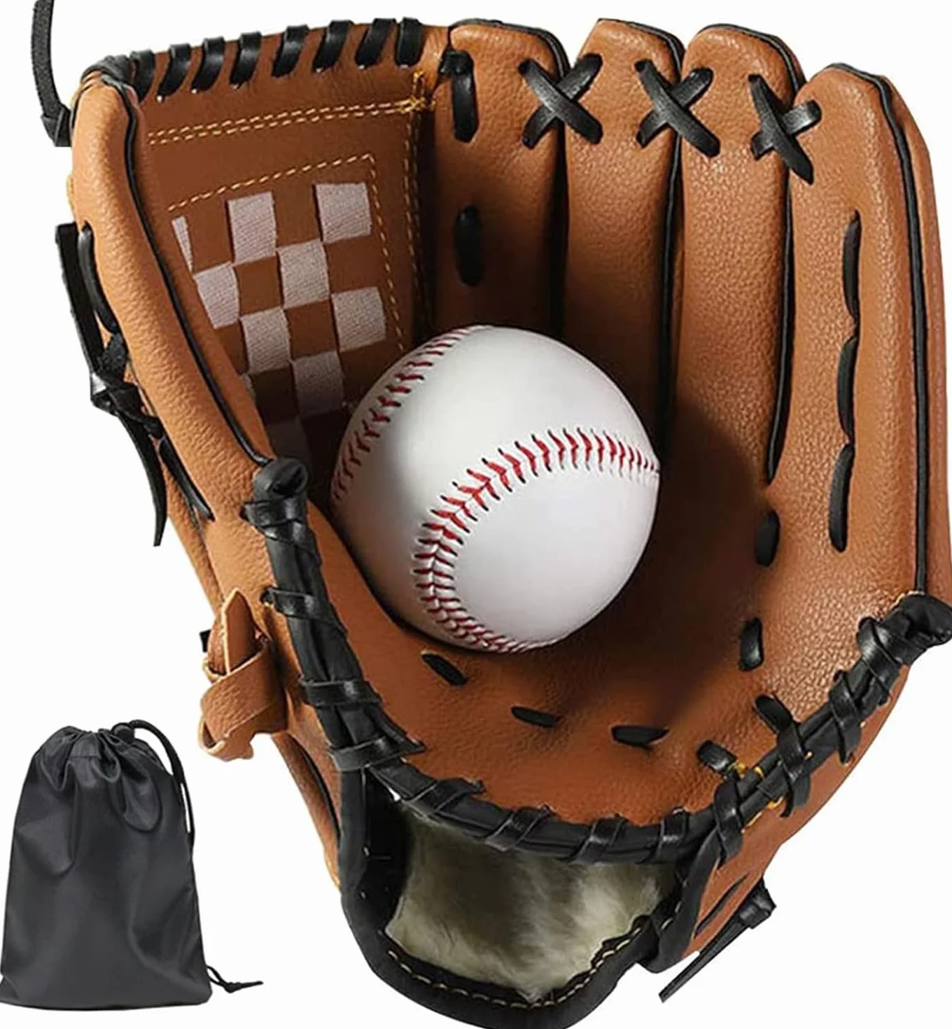 LeapBeast Guante de Béisbol, Softball Guantes Mano Izquierda PU con 1 Pelota Suave