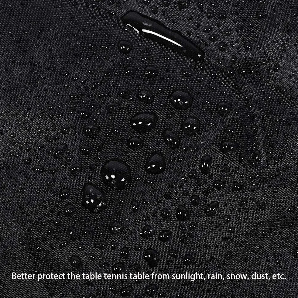 Funda protectora impermeable para mesa de terraza 280x153x73cm poliéster tafetán negro
