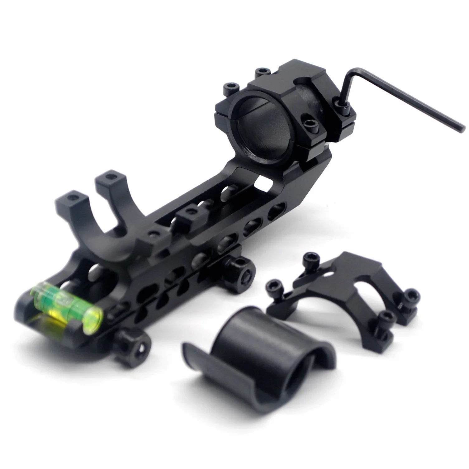 TRIROCK Scope Mounting Rings with Bubble Level, Dual Mount Adapter Ring 30mm / 25.4mm (1 Inch) for 20mm Picatinny Weaver Rail