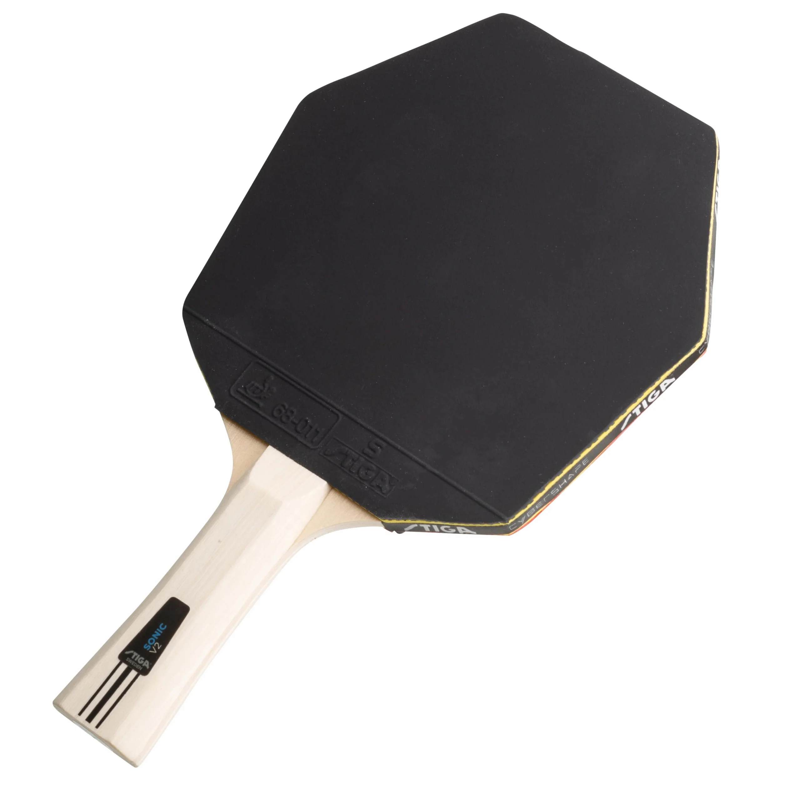 STIGA Sonic V2 Set de Tenis de Mesa Dos Raquetas Cybershape y Tres Pelotas, Goma aprobada por la ITTF, Principiantes, Familias y Jugadores Ocasionales