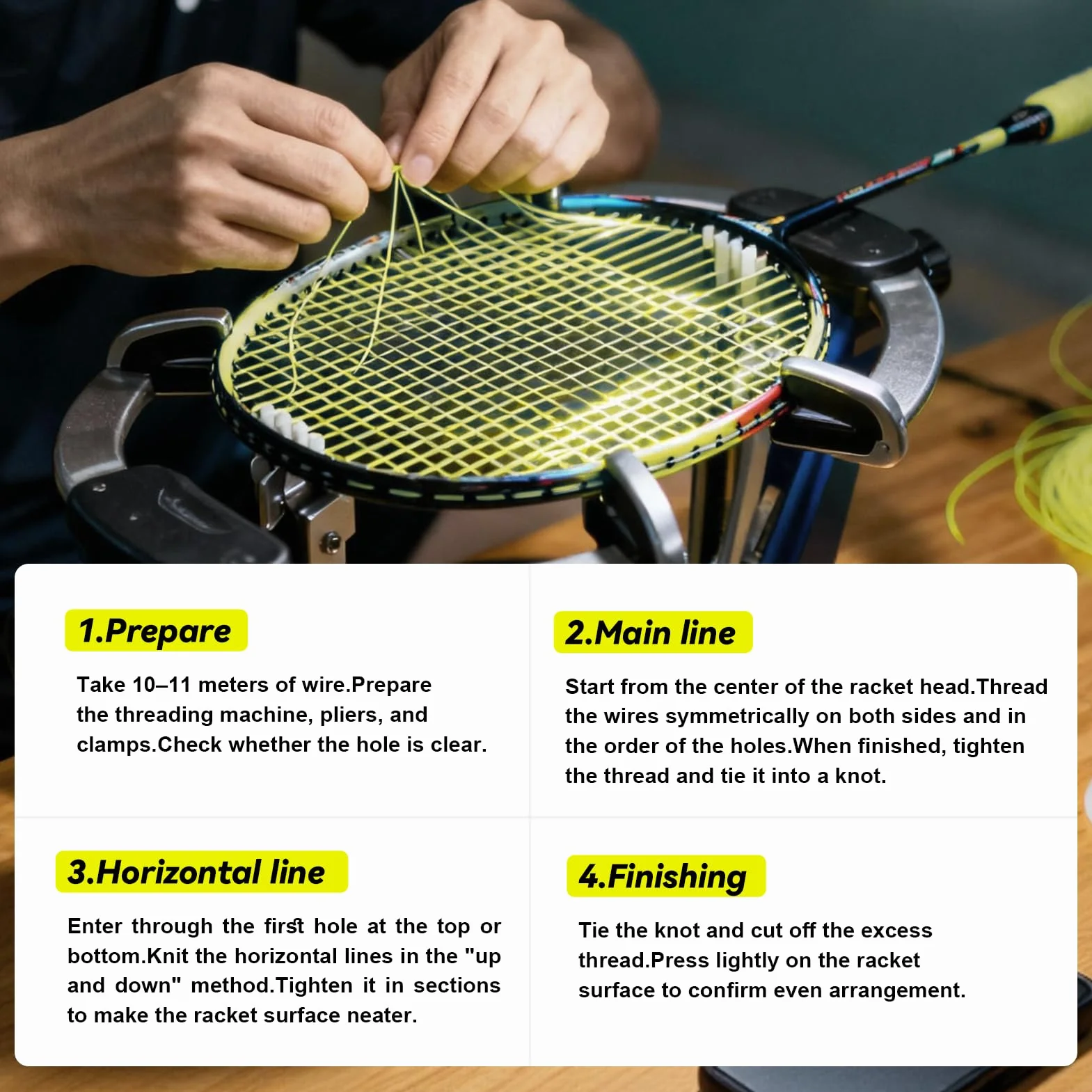 Carrete De Cuerda De Raqueta De Bádminton De 0,72mm Y 200m, Raqueta De Tenis Profesional, Hilo De Hilo De Línea Amarilla, Carrete De Alambre De Raqueta De Repuesto Para Entrenamiento Diario Amateur