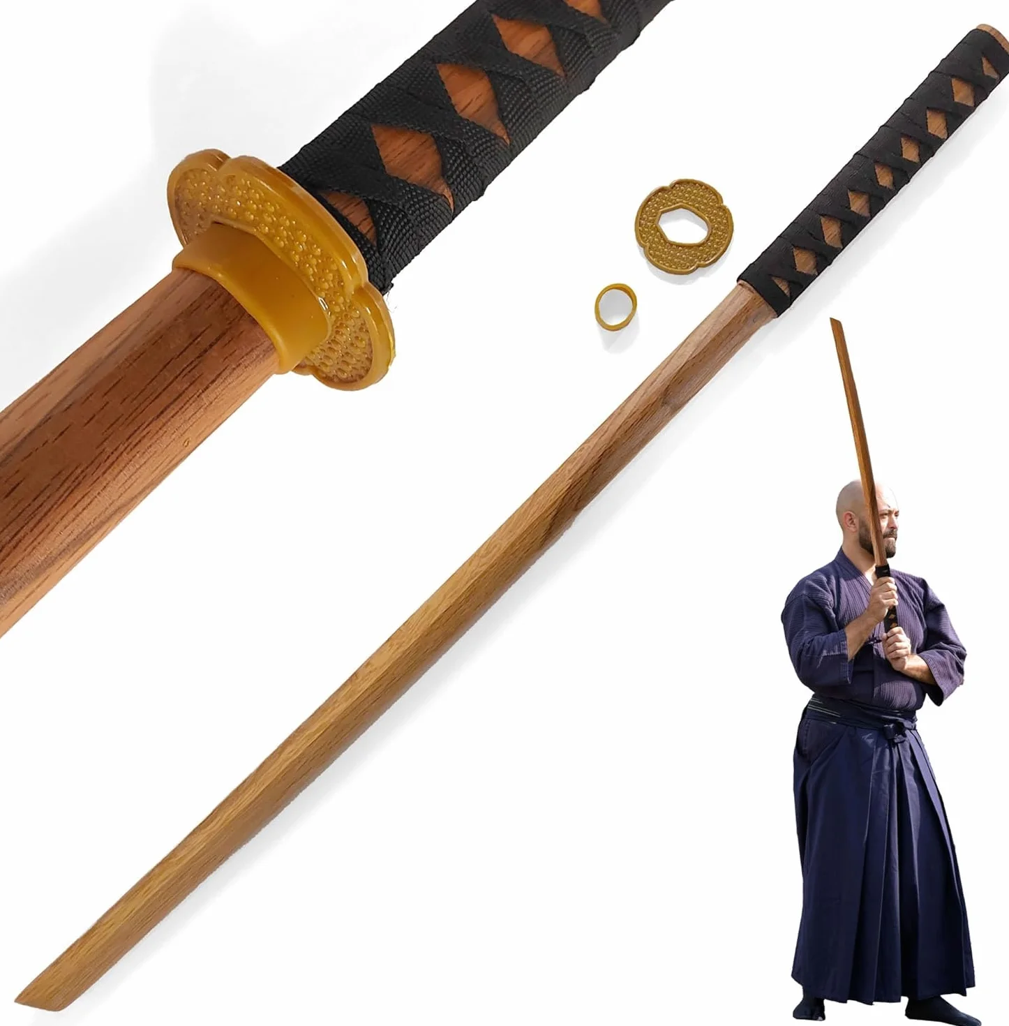 Bokken de madera Shinai Katana Wakizashi Tanto espada Kendo entrenamiento combate samurái Iaido