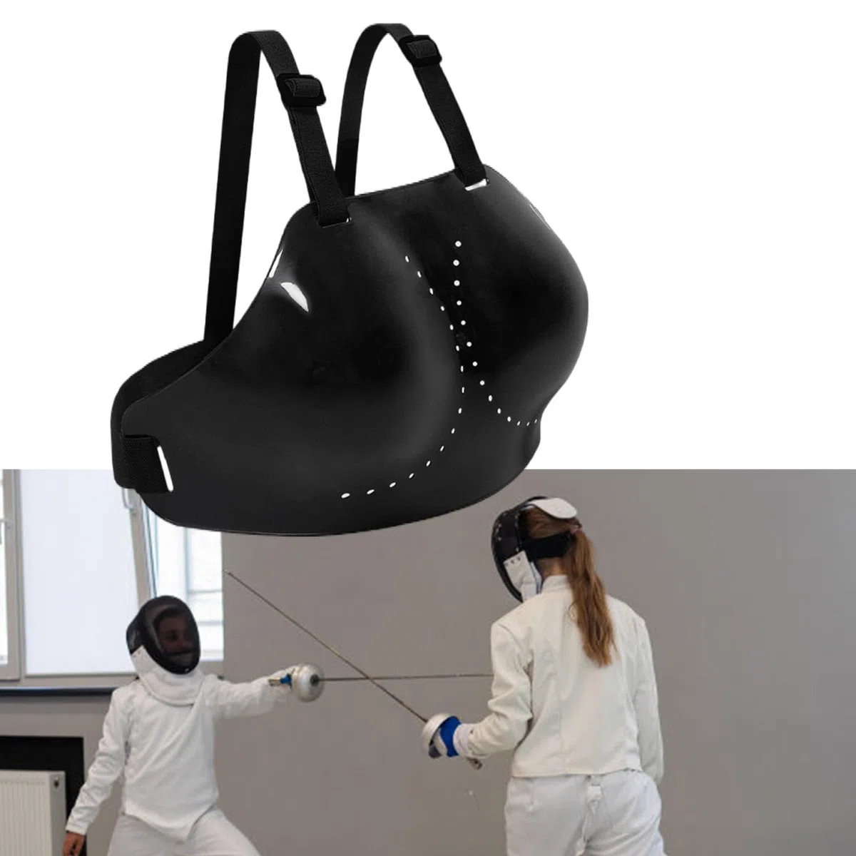 Protector de pecho ajustable para mujer, protector de pecho para esgrima
