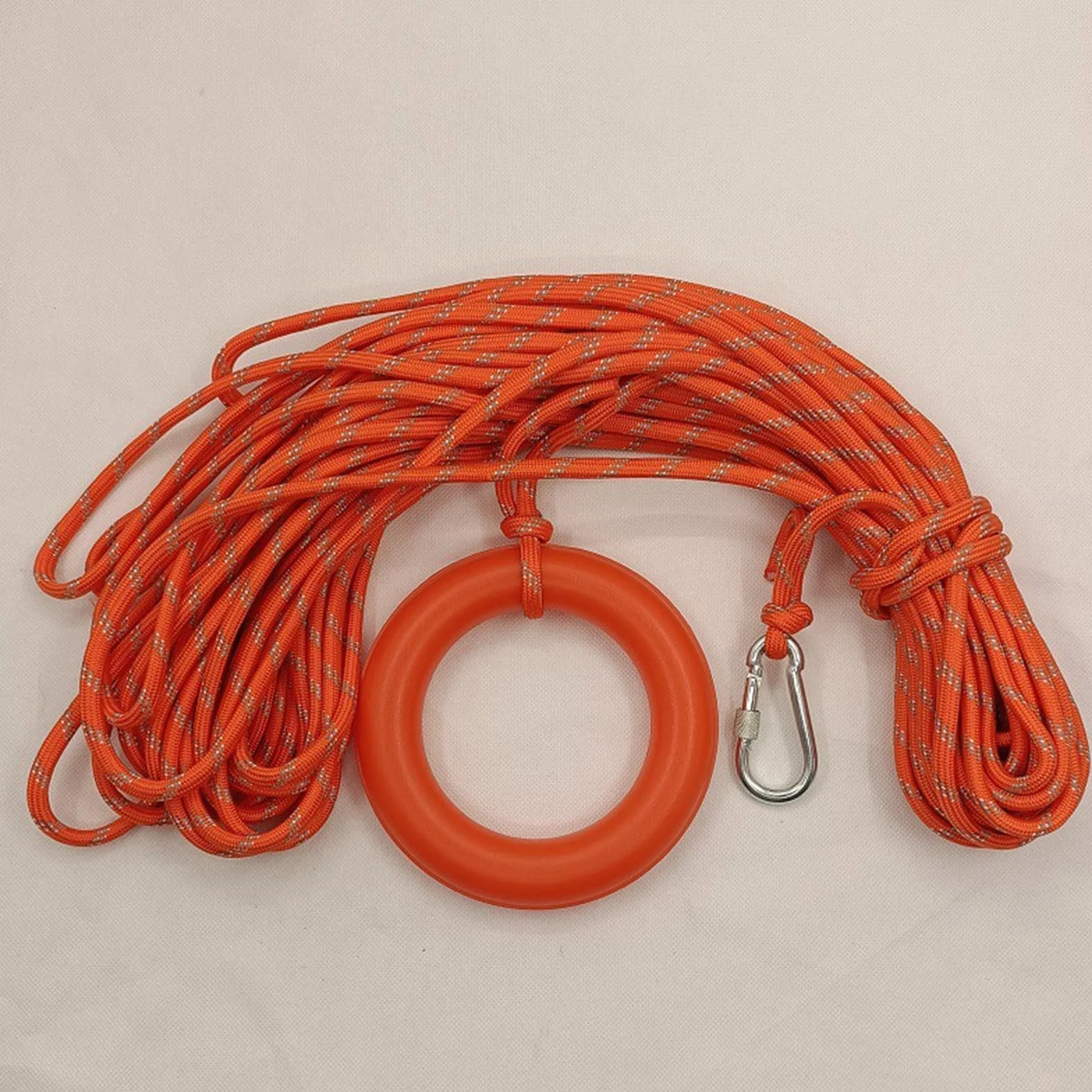 Cuerda de Rescate Acuático 16 m Flotante Reflectante Equipo Seguridad Anillo Mano Rafting Aguas Bravas