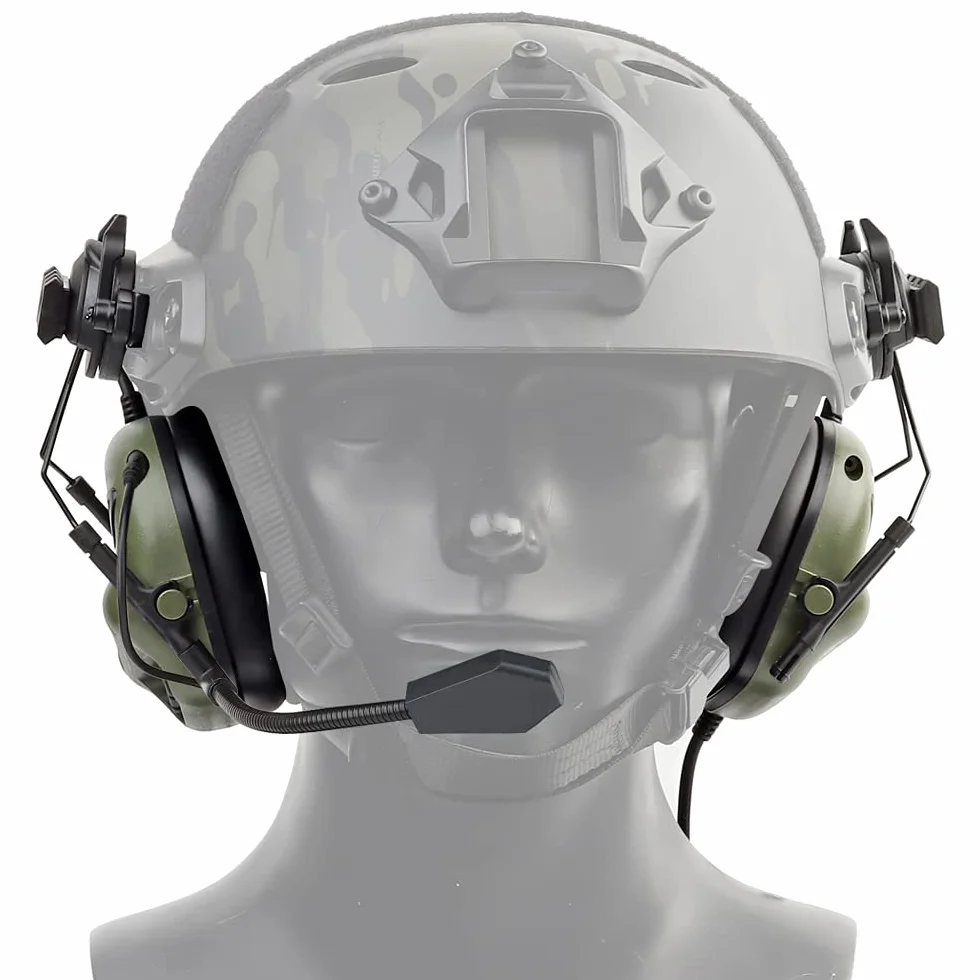 Auriculares de Casco Táctico con Adaptador de Riel de Casco Militares Fast Casco de Accesorios por Airsoft Paintball Disparar