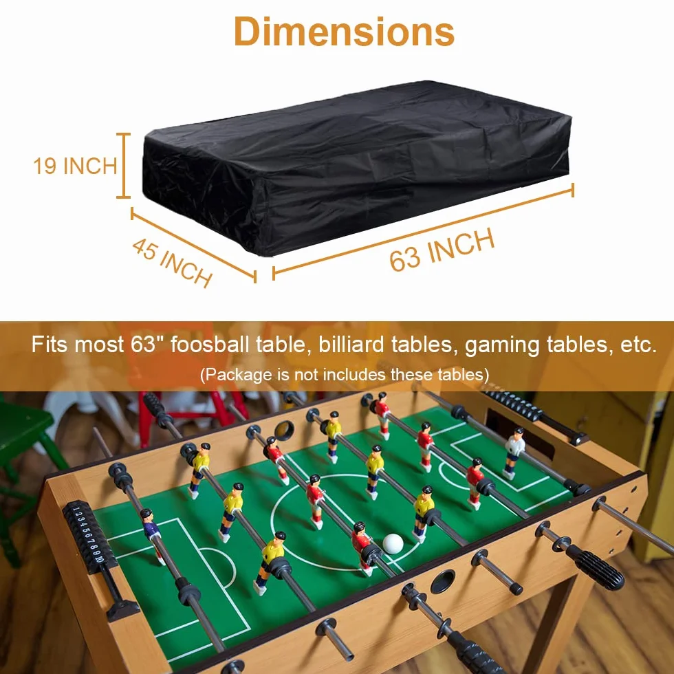 Funda impermeable para mesa de futbolín 63 pulgadas 210D resistente protector