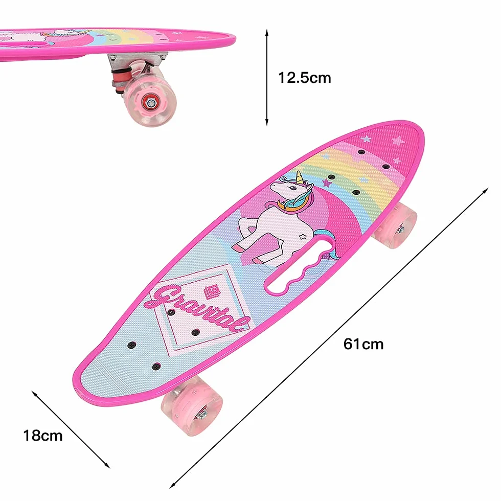 Monopatín Completo para Principiantes, Adolescentes, niños, monopatín 7 Capas de Madera de Arce con rodamientos ABEC-7 Monopatín Longboards