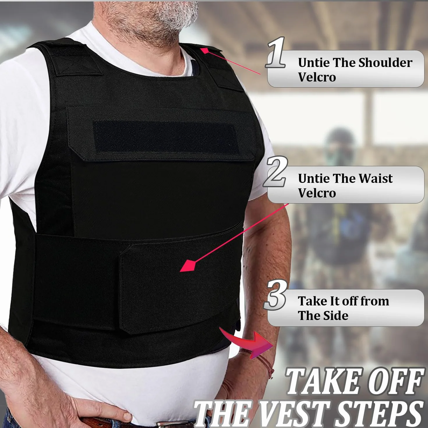 Taeku Chaleco Táctico Ajustable Oxford Uniforme Seguridad CS Airsoft Paintball Chaleco Ejército de Caza Premium Militar al Aire Libre para Caza Senderismo