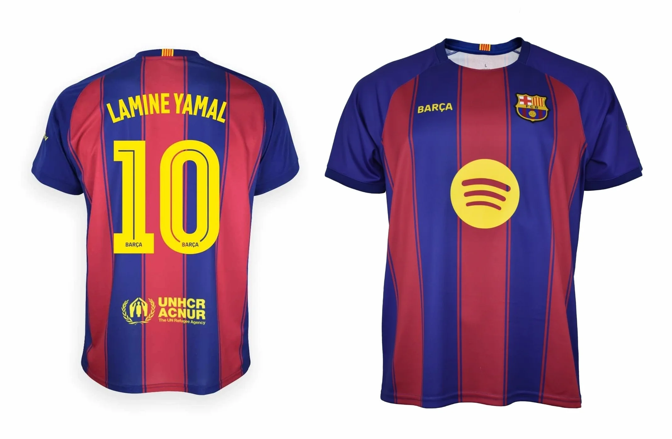 FC Barcelona Camiseta Blaugrana Primera Equipación Réplica Oficial Lamine Yamal, Unisex Niños, 6 Años, Poliéster