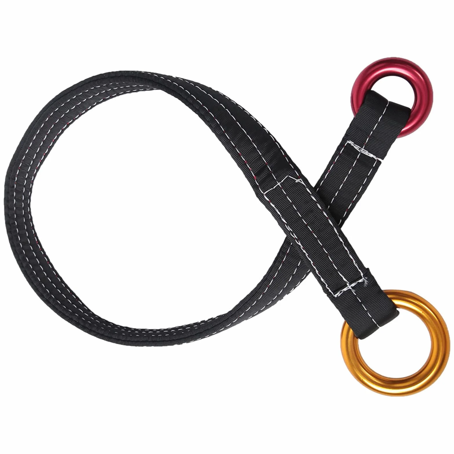 Demeras Cordón de árbol de Escalada de 120 CM Cordón de Alambre de Rescate de árbol de Escalada al Aire con 2 Anillos Colgantes para Escalar