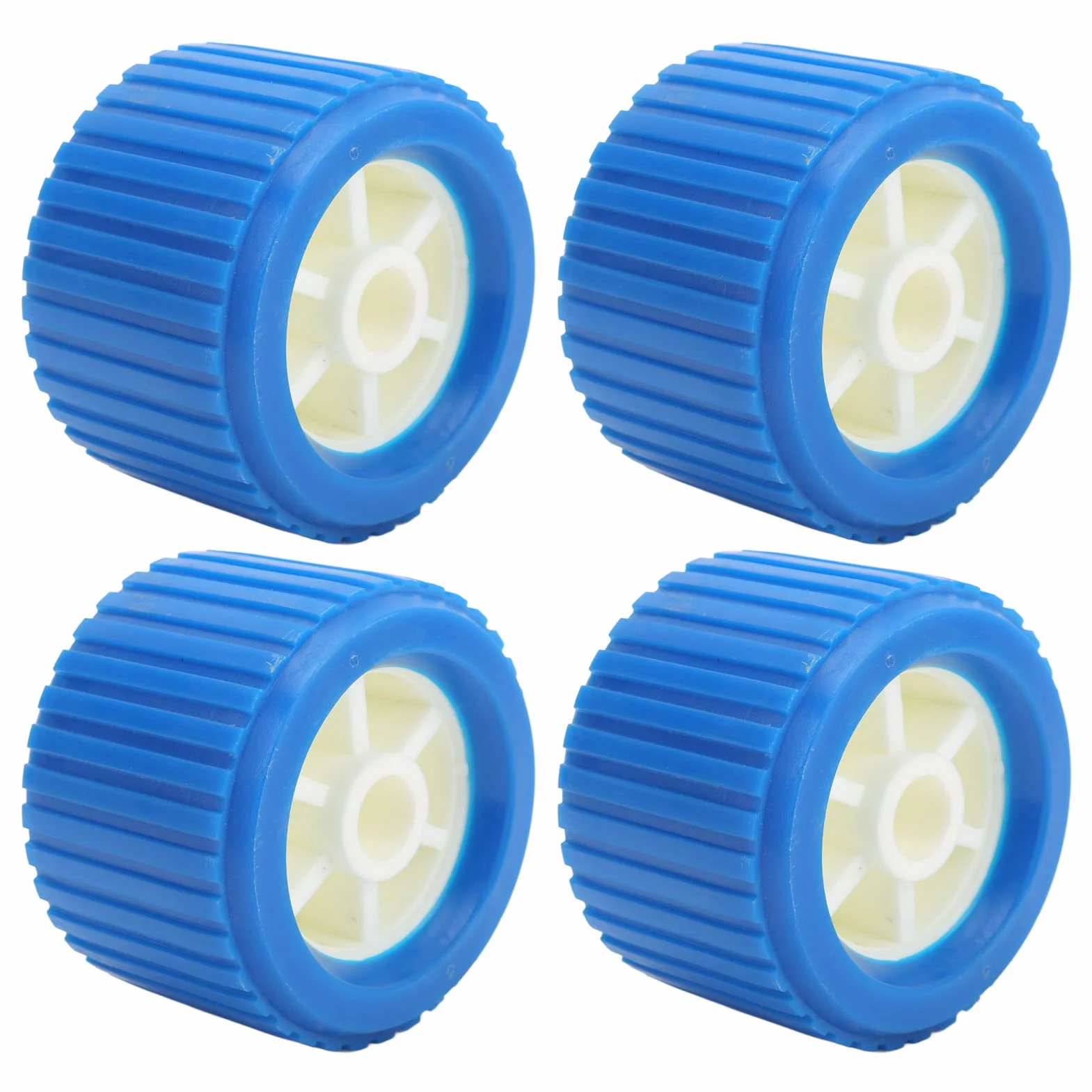 4 PCS Rodillo Remolque Nautico, Rodillo Oscilante Acanalado Marino Prueba de Arañazos para Barcos, Yates, Remolques
