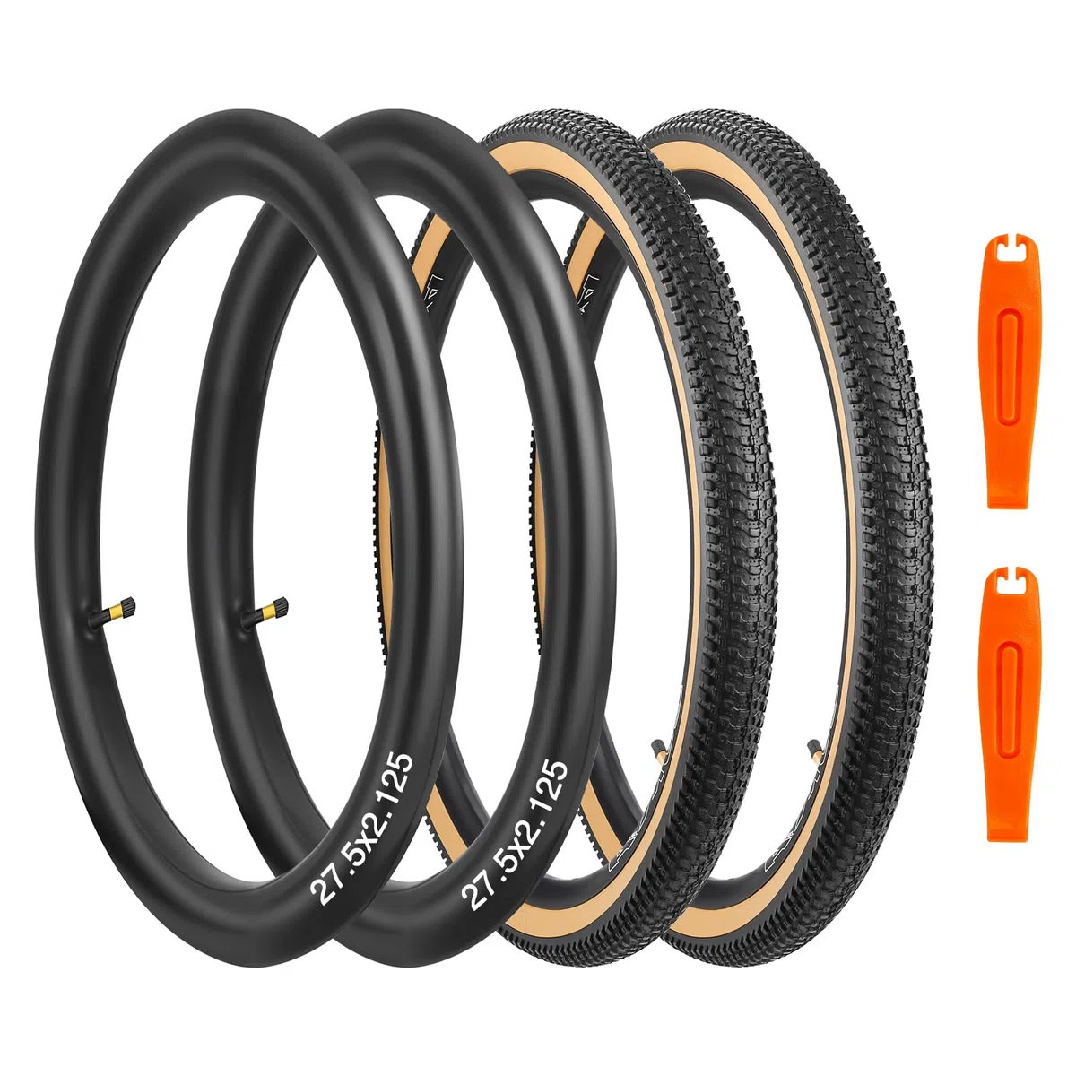 ZUKKA 2 neumáticos plegables de 24/26/27,5 pulgadas, 24/26/27,5 x 2,125 x 2,125 pulgadas, repuesto para bicicleta de montaña, bicicleta infantil, bicicleta de crucero, bicicleta Commuter