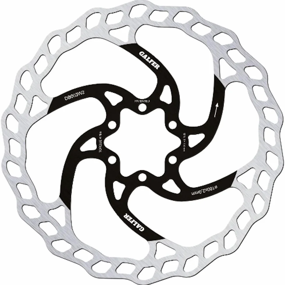 GALFER Bike MTB Disc Wave Ø180MM, Unisex niños, Plateado, Estándar
