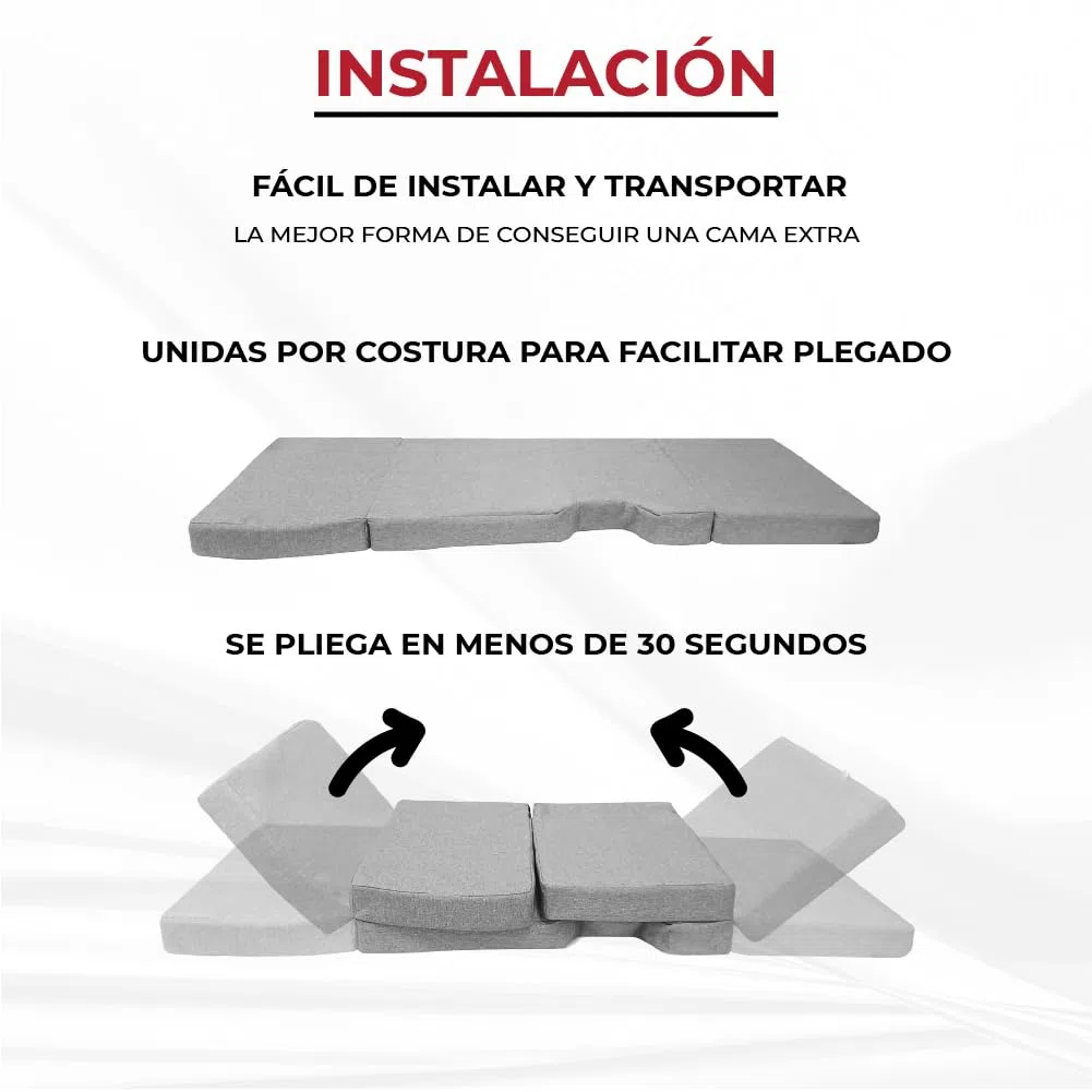 K´Foam Colchón Plegable Cama Delantera Camper Compatible con F. Transit y F. Transit Custom (+2013), Color Gris
