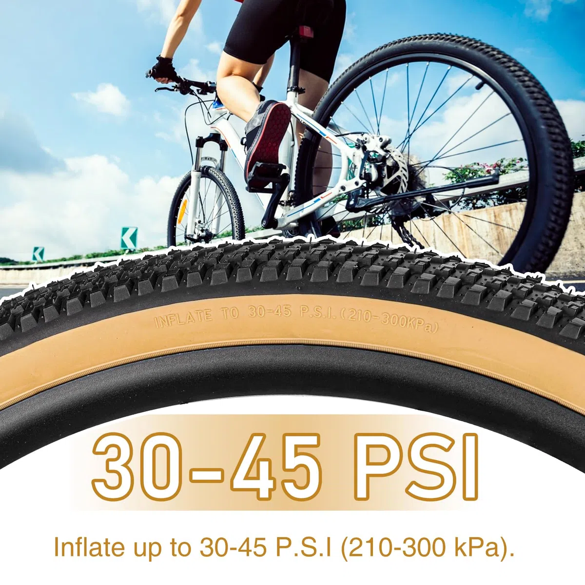 ZUKKA 2 neumáticos plegables de 24/26/27,5 pulgadas, 24/26/27,5 x 2,125 x 2,125 pulgadas, repuesto para bicicleta de montaña, bicicleta infantil, bicicleta de crucero, bicicleta Commuter