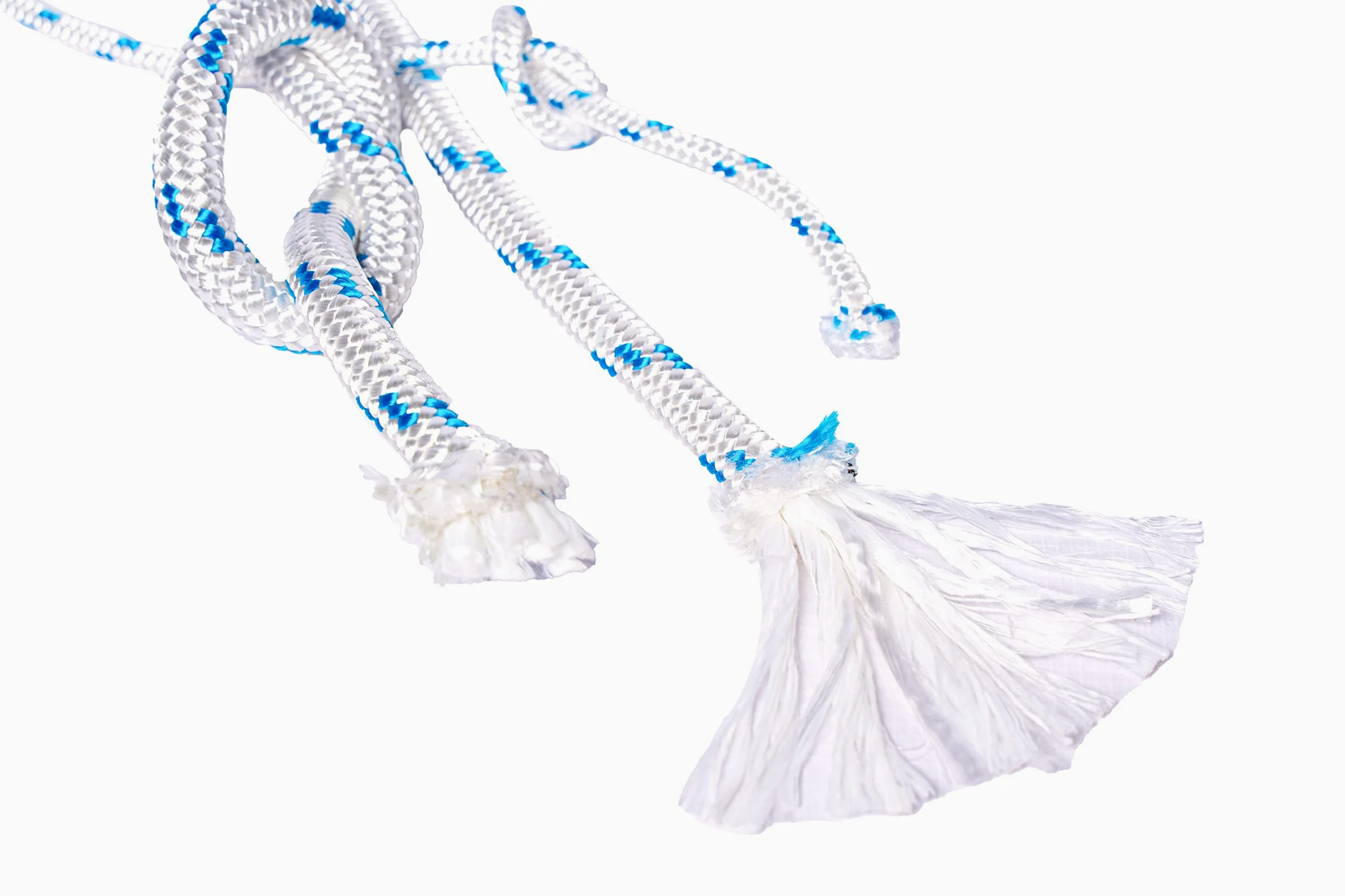 Cuerda Braid Nautica Antica corderia Marra - Treccia Nautica mm 5, 100 m, blanca con segnalino Azul