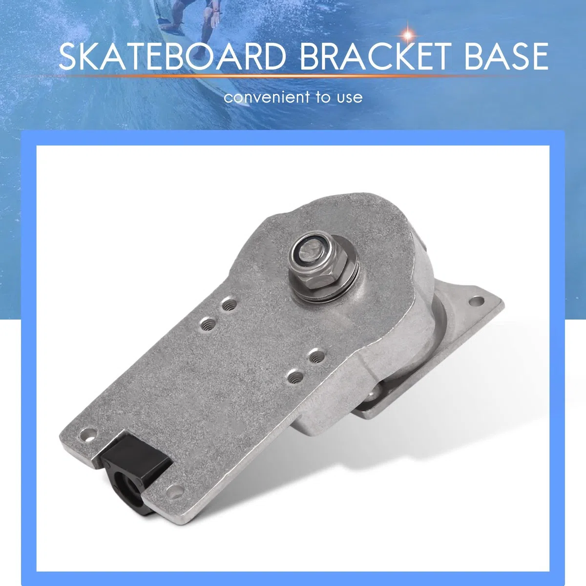 Arrival Surf Skate Trucks Aleación 7 pulgadas Land Surf Skateboard Soporte Base Negro C7 Bridge Spring Bracket, Plata