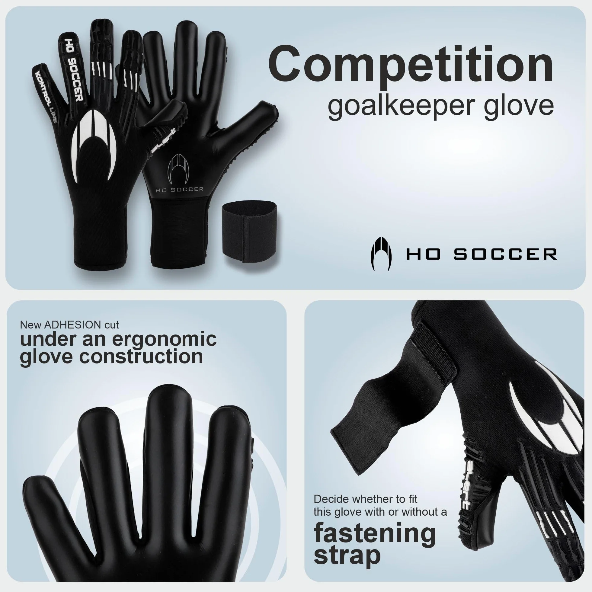 HO Soccer KONTROL Alert Blackout Guantes de Portero Unisex Adulto