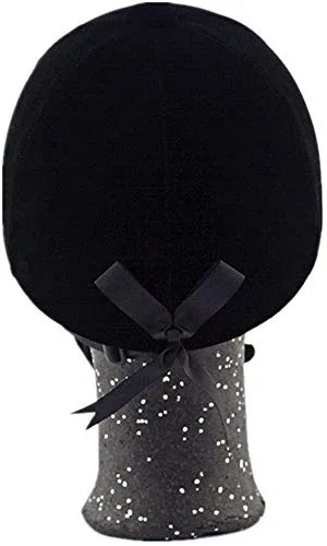 TentHome - Bomba de equitación transpirable, cómoda, de terciopelo negro, mixta (56 cm)