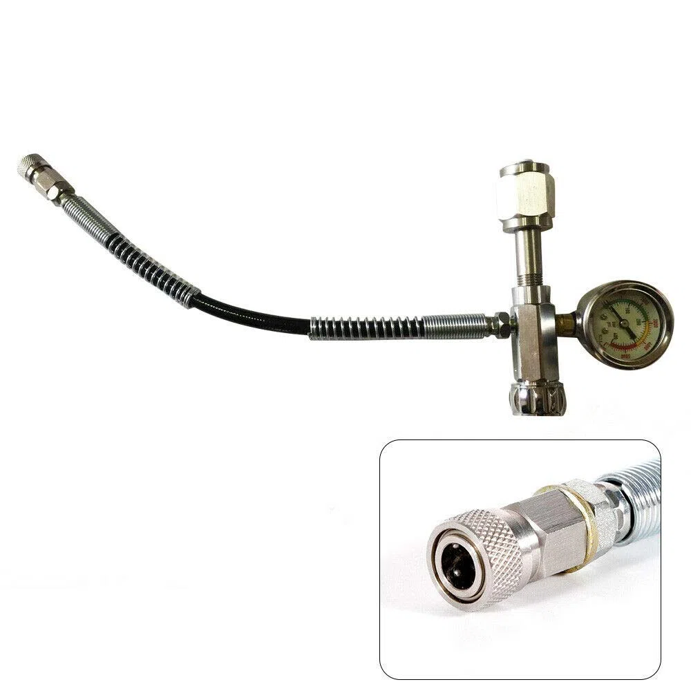Kit de estación de llenado para paintball, estación de llenado PCP, adaptador de carga de 4500 psi, con tubo microbore de 60 cm, adaptador de recarga para estación de carga para paintball
