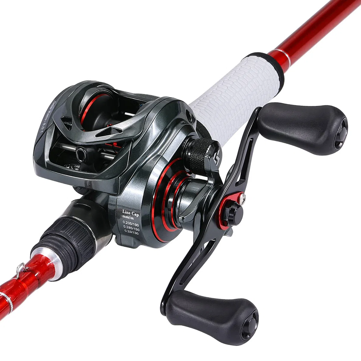 Sougayilang Max Baitcasting Carrete 8,0:1 de alta velocidad 18LB de fibra de carbono de potencia de frenado Baitcaster con sistema de frenado magnético