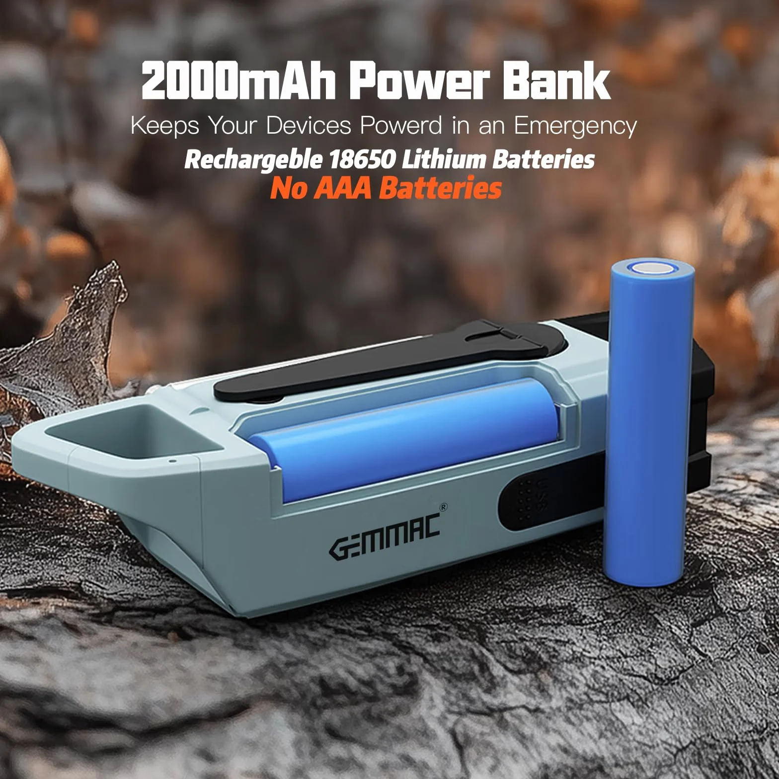 Radio de Emergencia Portátil, FM/Am Emergency Radio con Solar Recargable y Dinamo con Manivela con Linterna LED 2000mAh Powerbank SOS Alarma USB para Camping al Aire Libre