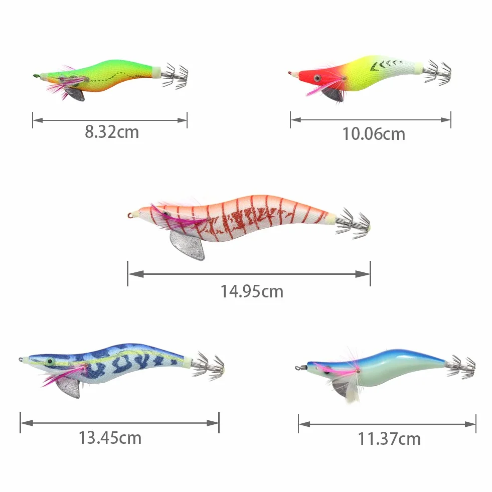 Croch 10 Piezas Señuelo Luminoso Pesca Camarones Cebo Calamar Sepia Pulpo
