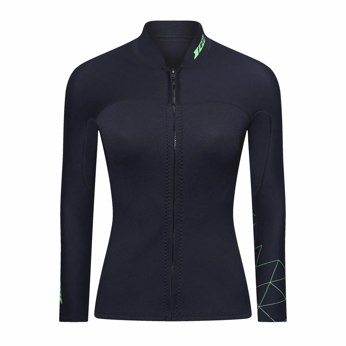 Traje de Neopreno 1.5mm/3mm Chaqueta con Cremallera - Chaqueta de Buceo de Manga Larga para Hombres y Mujeres para natación, Buceo con Tubo, Submarinismo y Surf