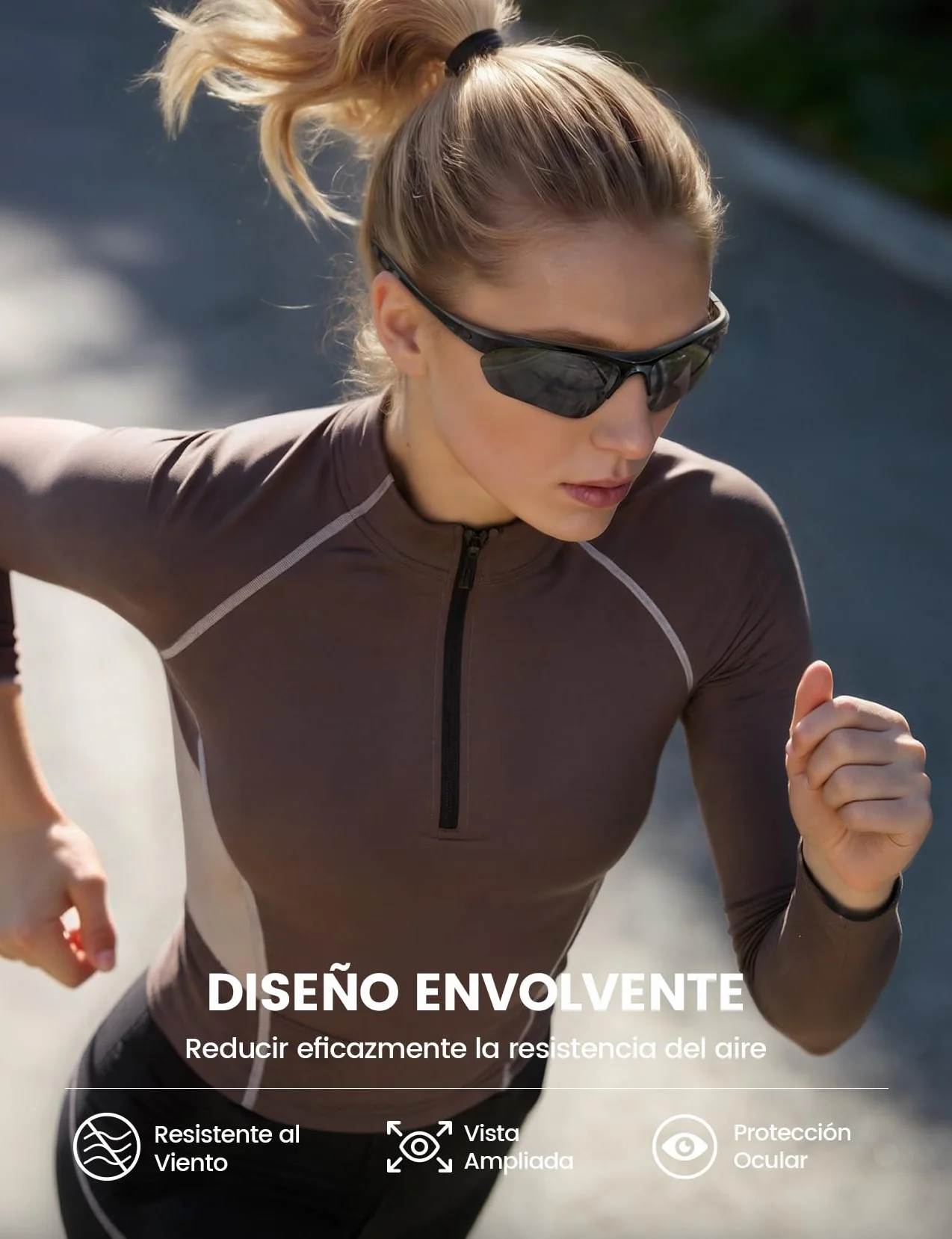 Lamicall Gafas de Sol Ciclismo UV400 Protección TR90 Marco Deportivas