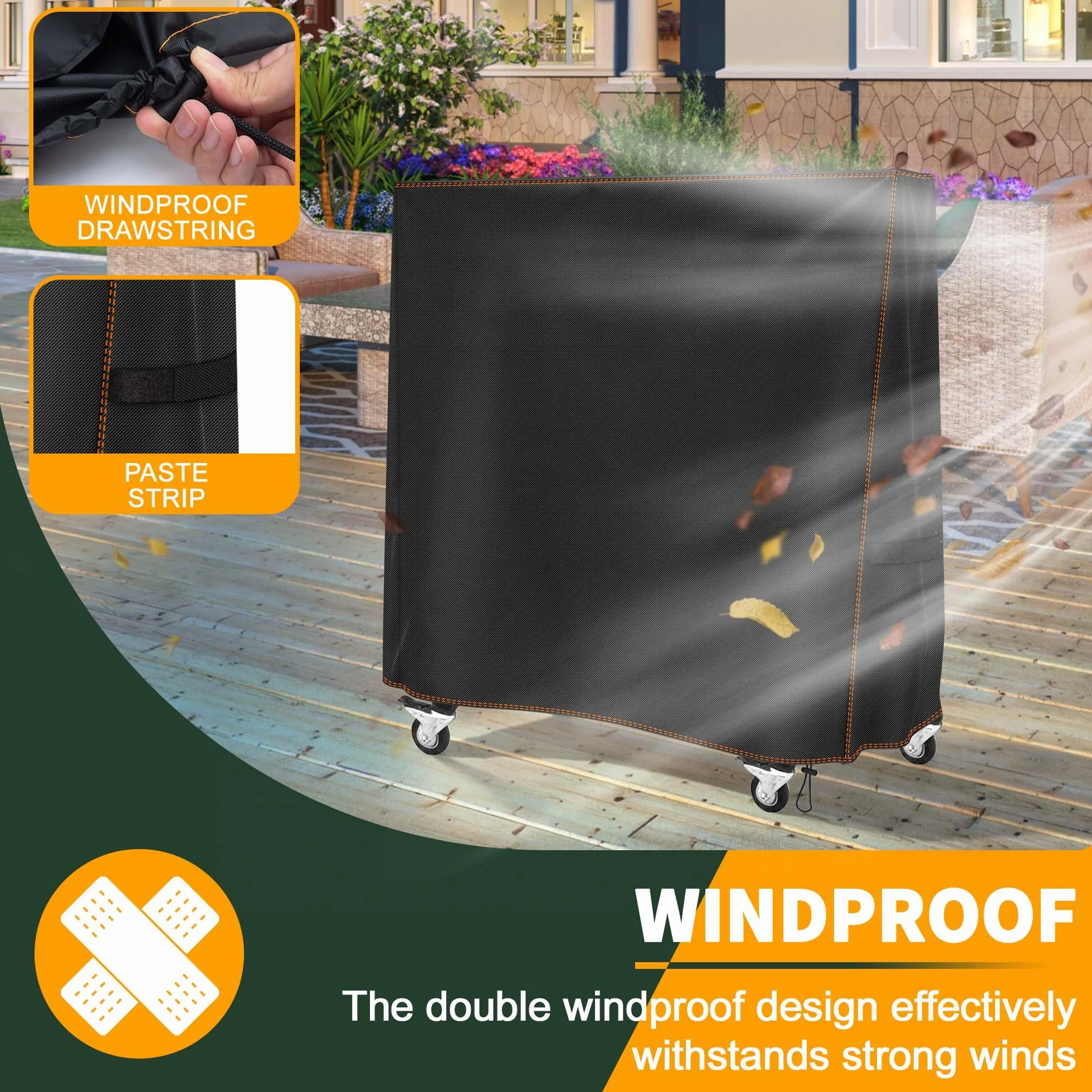 Funda de mesa de ping pong impermeable ajuste universal 165x36