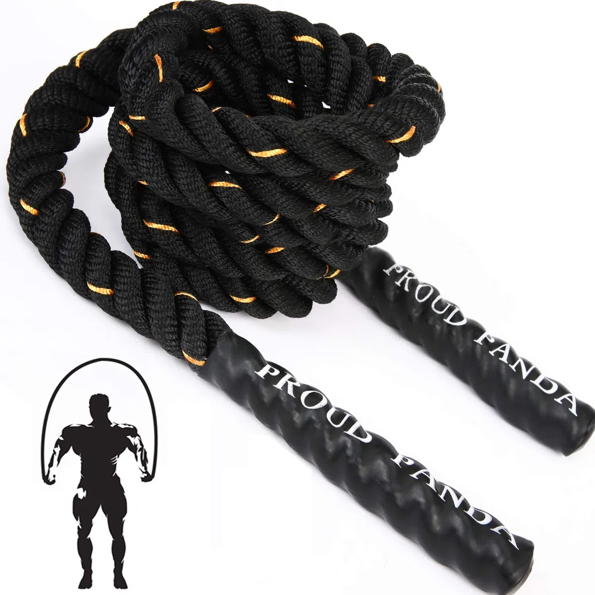 Cuerda de saltar pesada para adultos, cuerda de saltar para entrenamiento, combates con guantes para hombres y mujeres, entrenamientos de cuerpo completo, entrenamiento de potencia, mejora la fuerza y
