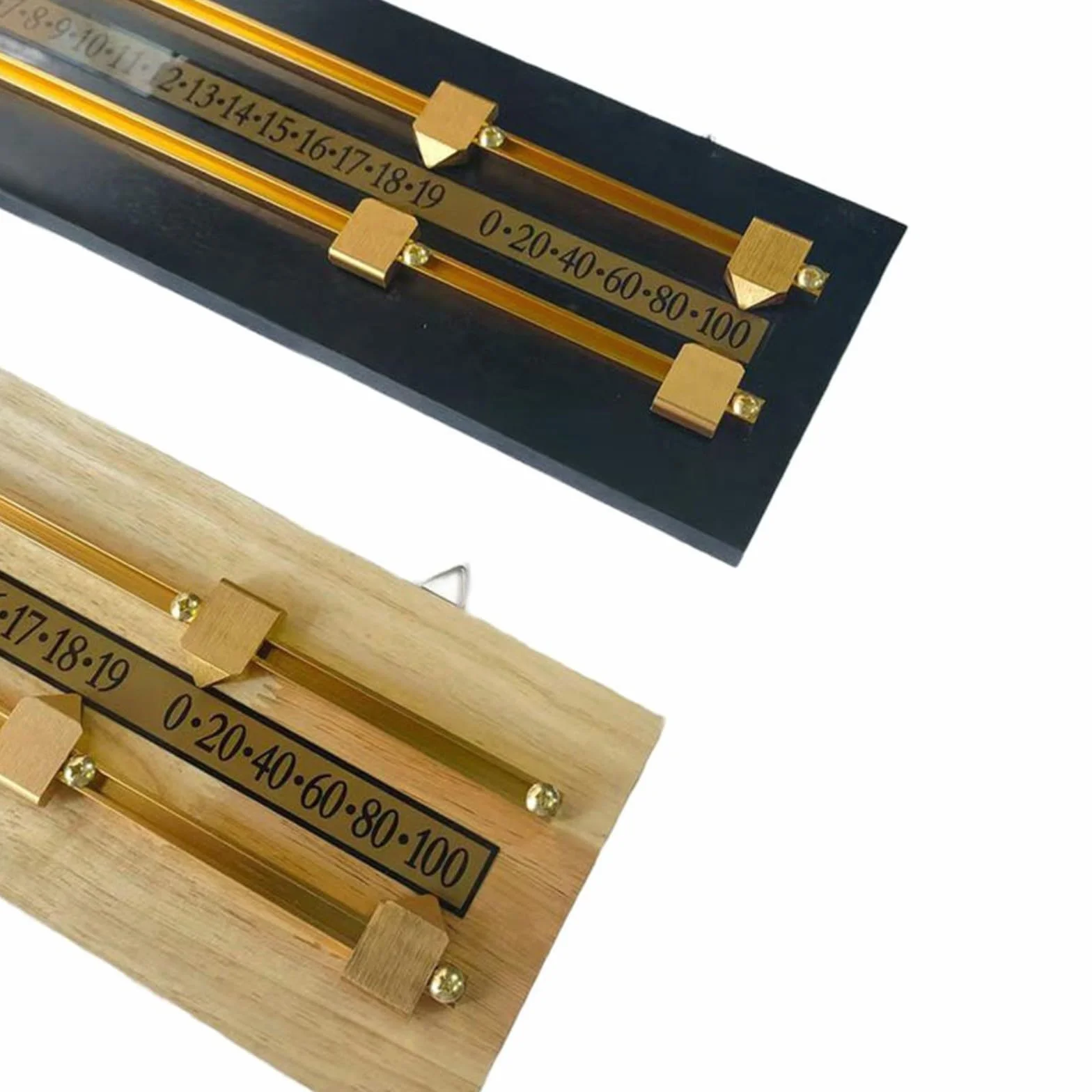 Madera maciza Billar Marcador 45x15x1cm Manual Slide Counter Pool Snooker Negro