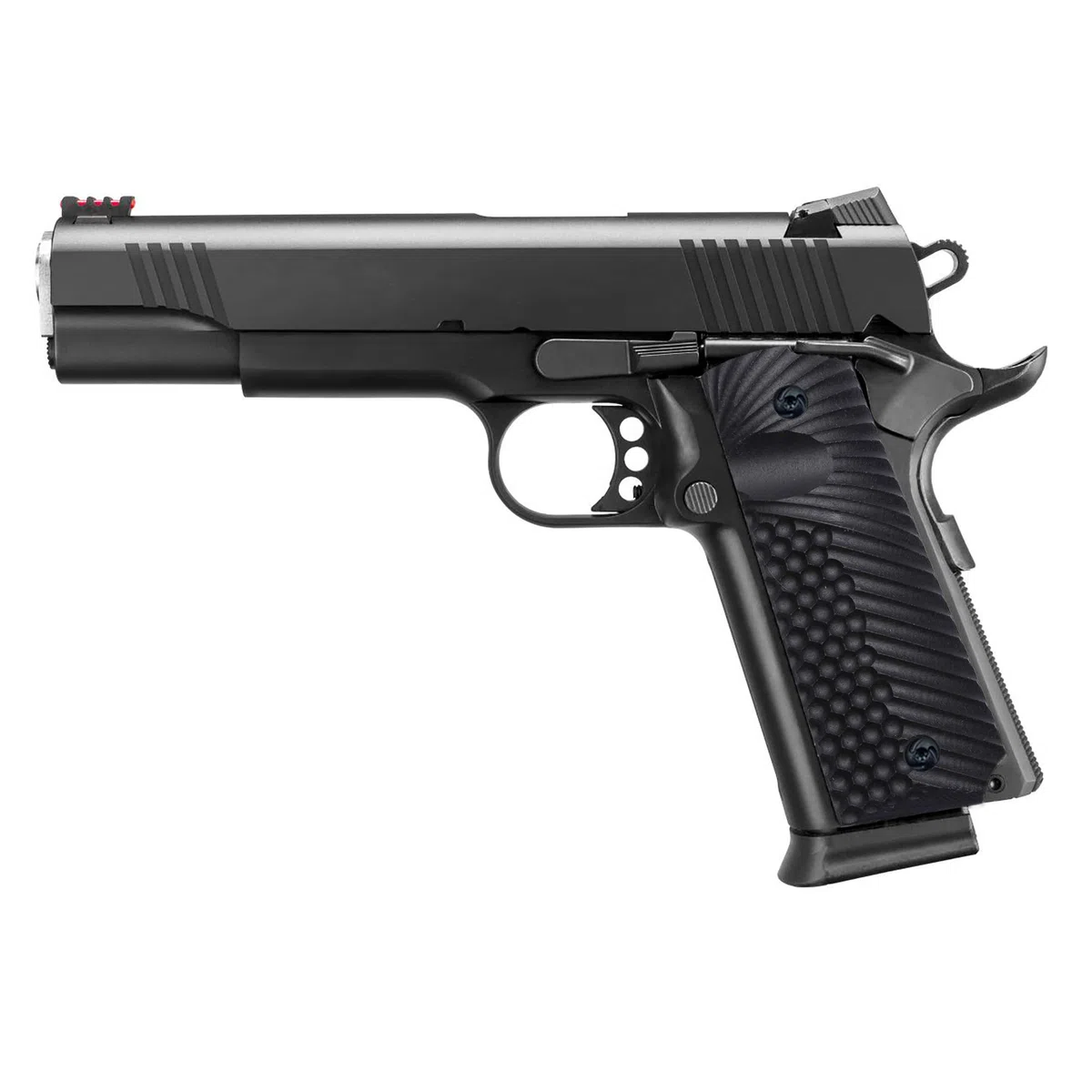 Guuun 1911 Grips G10 Full Size Government Commander Custom Grip, Ambi Safety Cut Ops Eagle Wing Texture