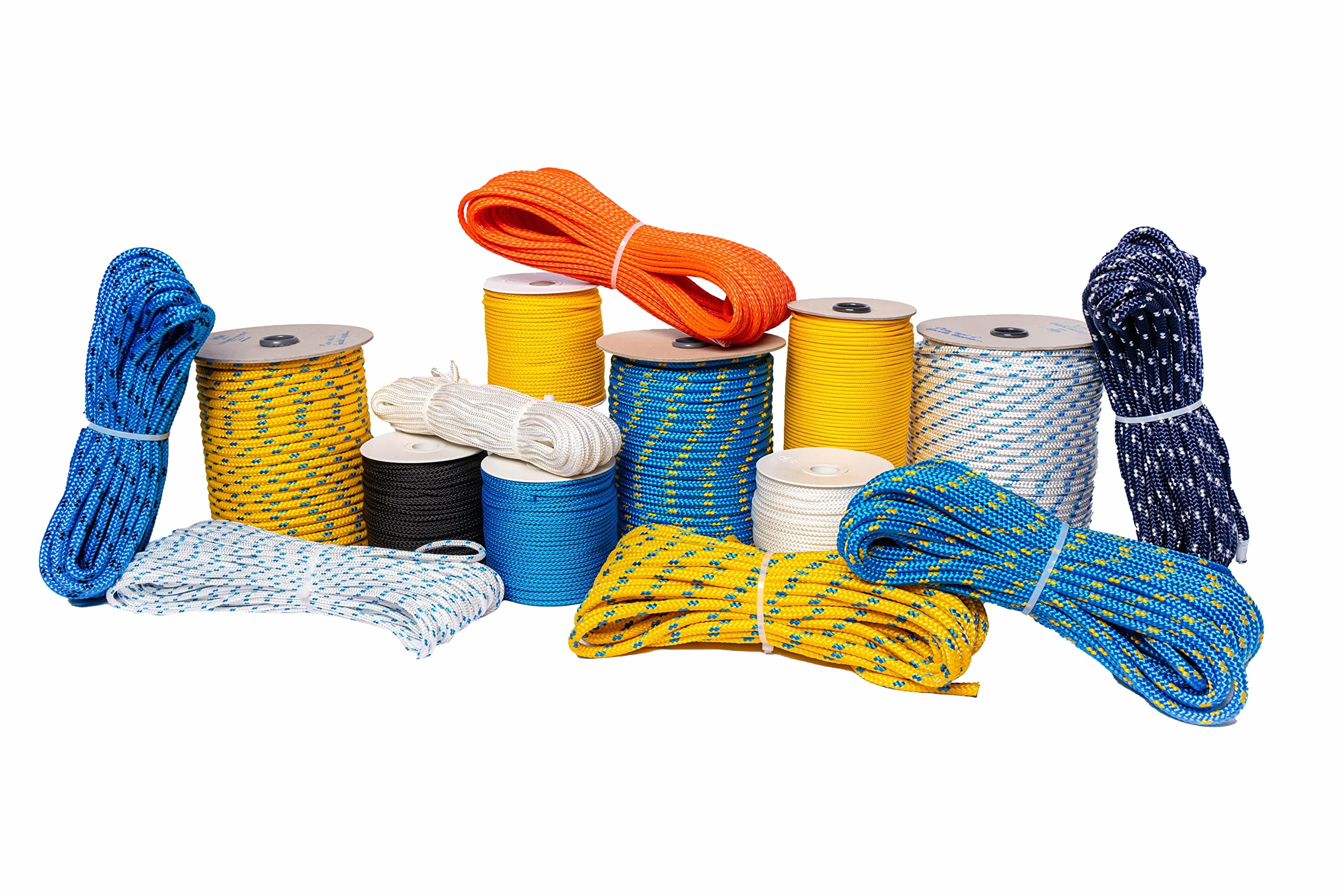Cuerda Braid Nautica Antica corderia Marra - Treccia Nautica mm 5, 100 m, blanca con segnalino Azul