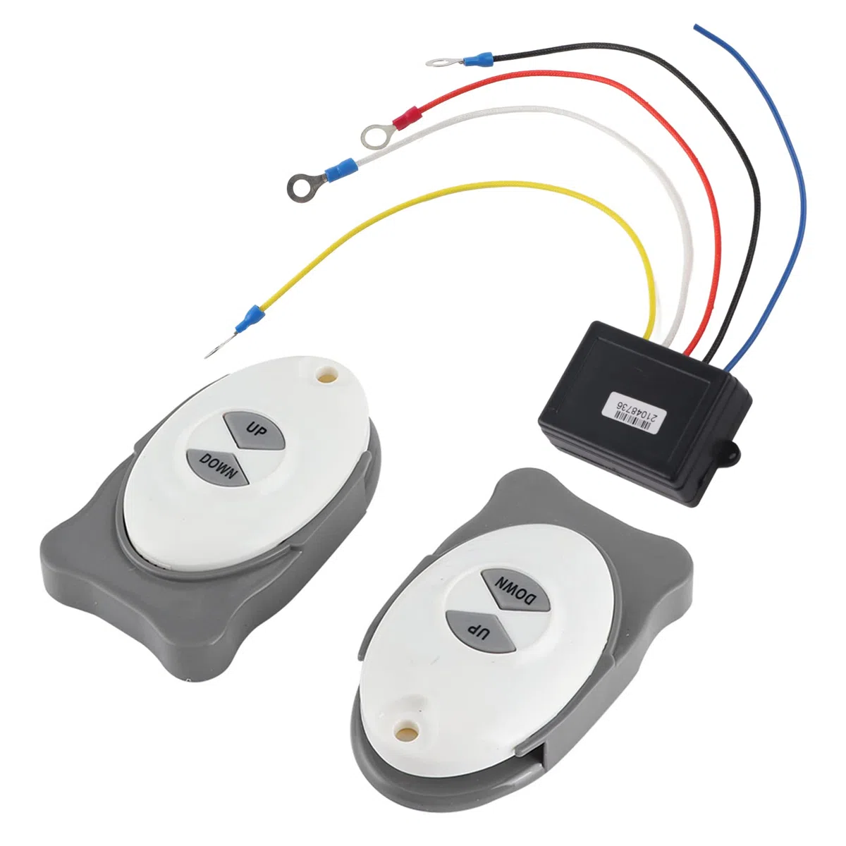 Kit de Control Remoto de Cabrestante Inalámbrico, KIMISS Anchor Control Remoto Molinete Interruptor Inalámbrico Controlador de Ajuste Marine Boat Sail Accesorio 2 Transmisor