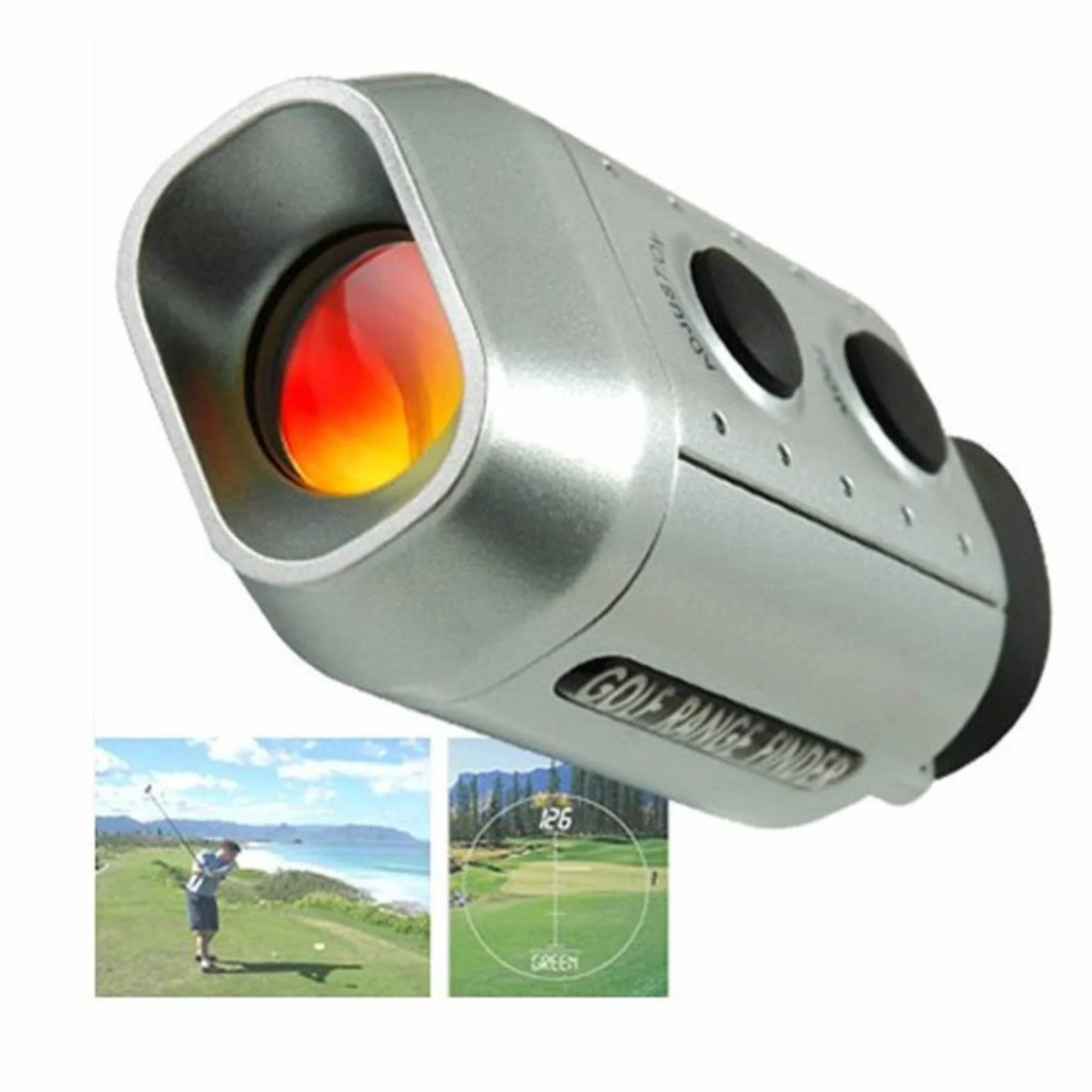 Telémetro de Caza Monocular Impermeable 5-600 M con Pantalla Digital Medidor Distancia Láser