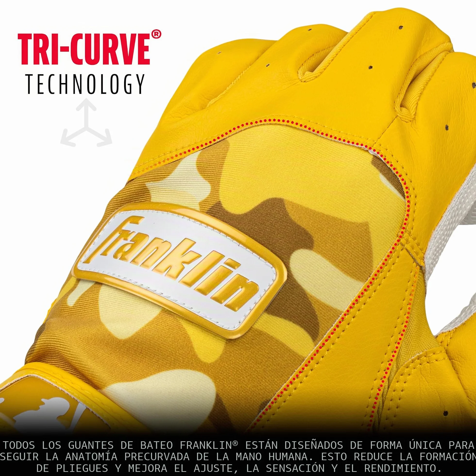 Franklin Sports MLB Digitek - Guantes de bateo para jóvenes - Tecnología Tri-Curve Fit - Guantes de bateo a Medida - Talonera de Piel auténtica - Palma de Microfibra grabada - Guantes de bateo